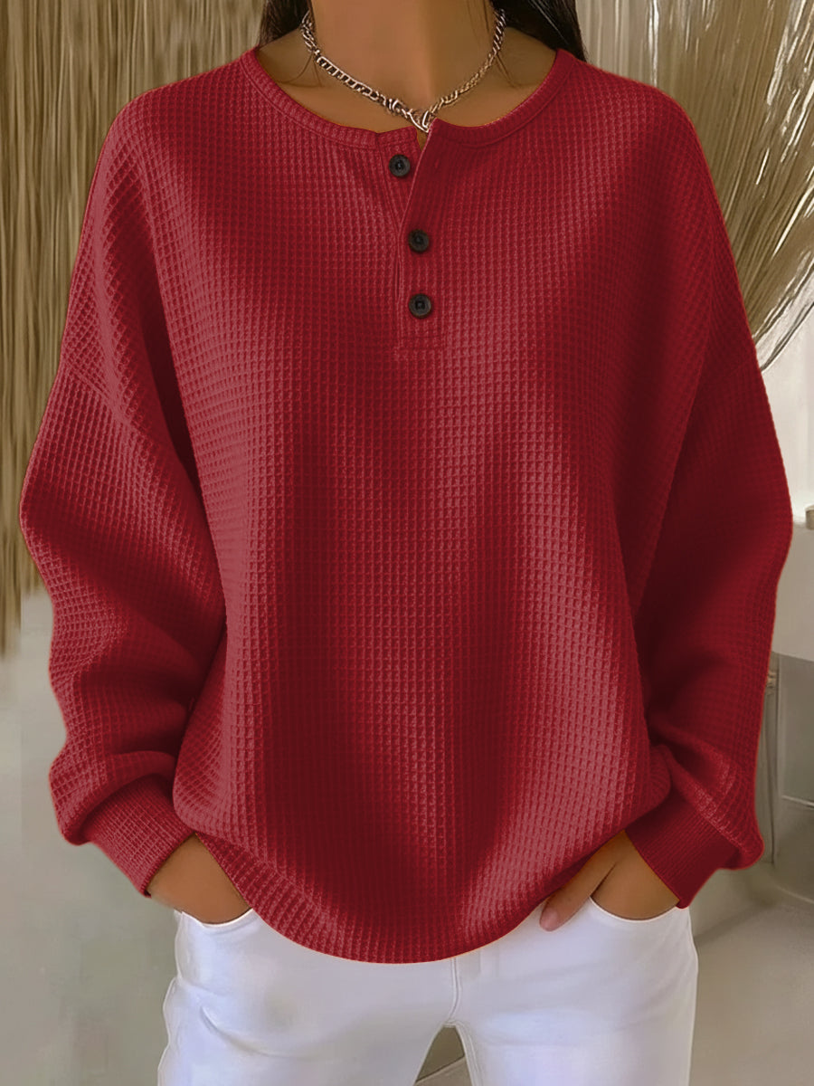 Bristol Cozy Waffle Knit Henley