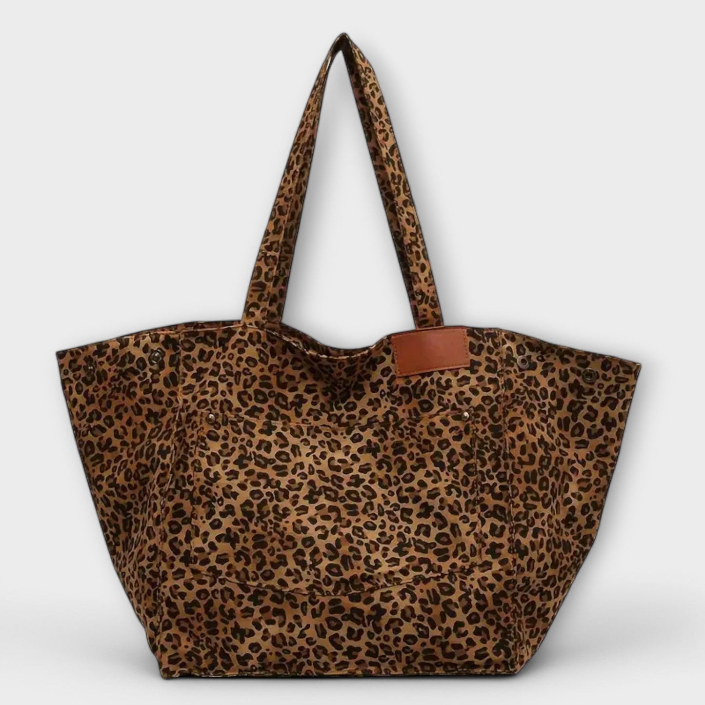 Rita Elegant Leopard Print Canvas Shoulder Bag