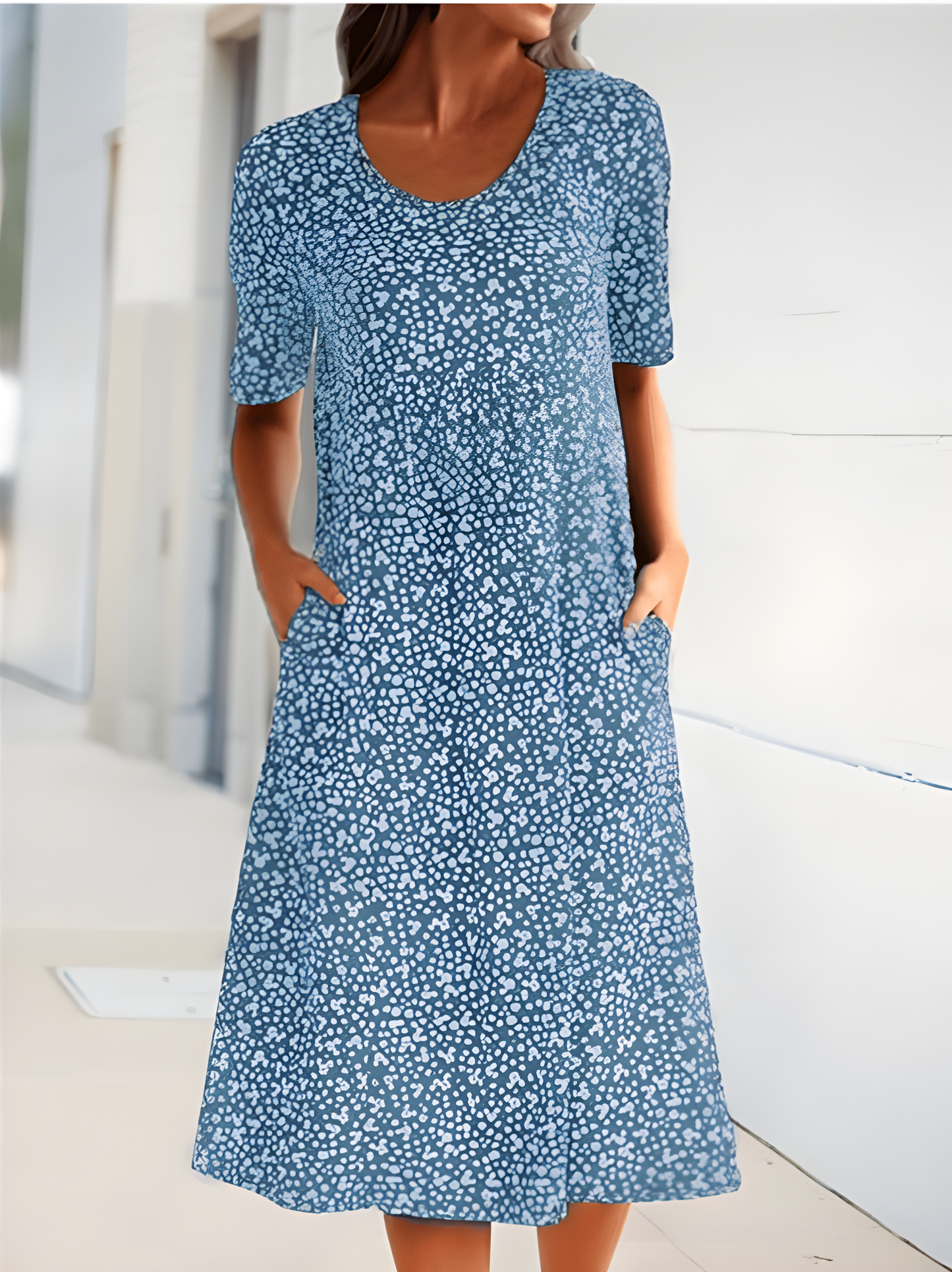 Qahira Casual Round Neck Dress
