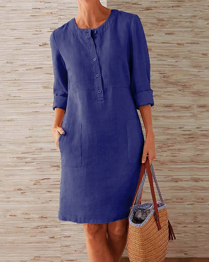 Daphne Elegant Plain Dress