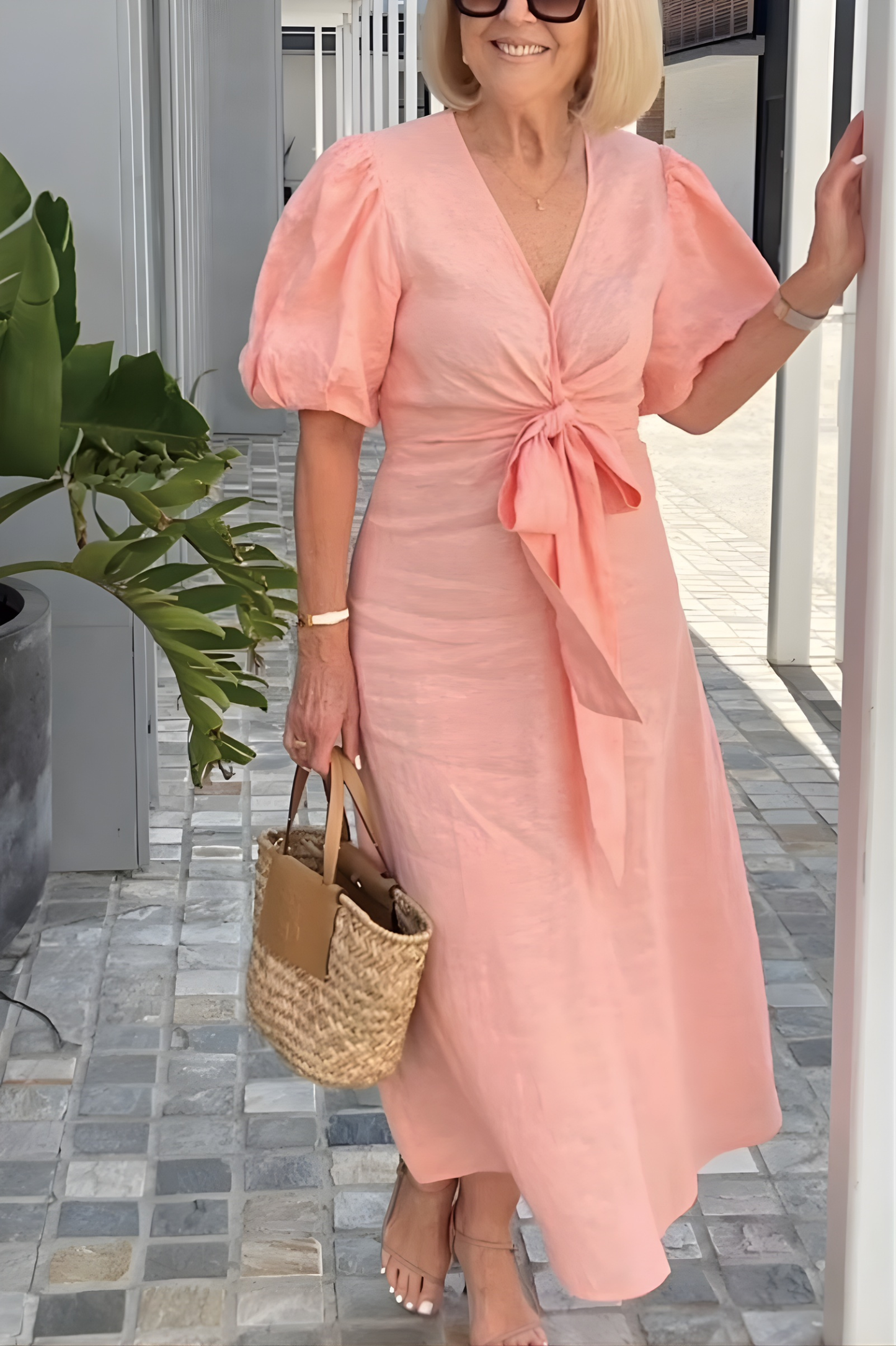 Siena V-Neck Sleeve Dress