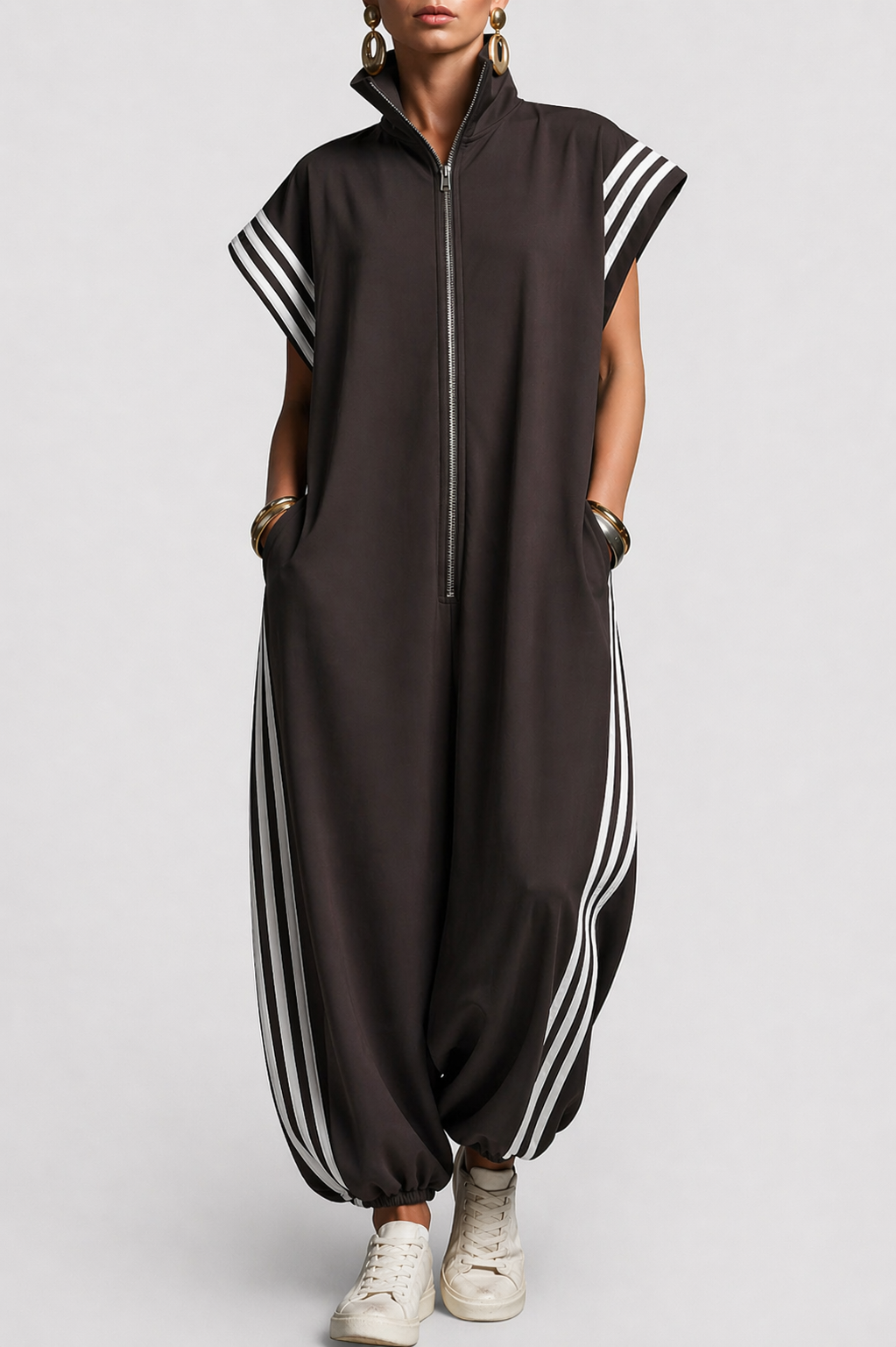 Cheyenne Zip Neck Jumpsuit