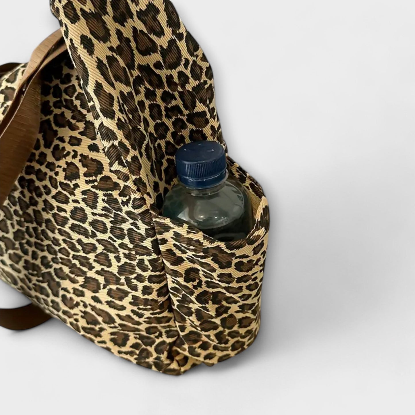 Marnie Leopard Patterned Canvas Crossbody Bag
