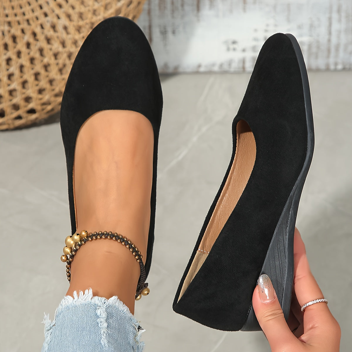 Sarah Wedge Ballerina Flats