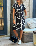 Maeve Geometric Polo Dress