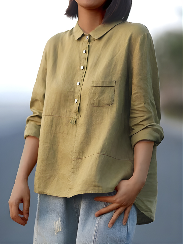 Stella Women's Linen Long Sleeve Shirt