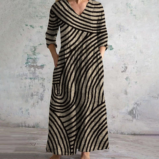 Emberly Vintage Striped Dress