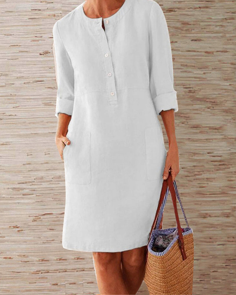 Daphne Elegant Plain Dress