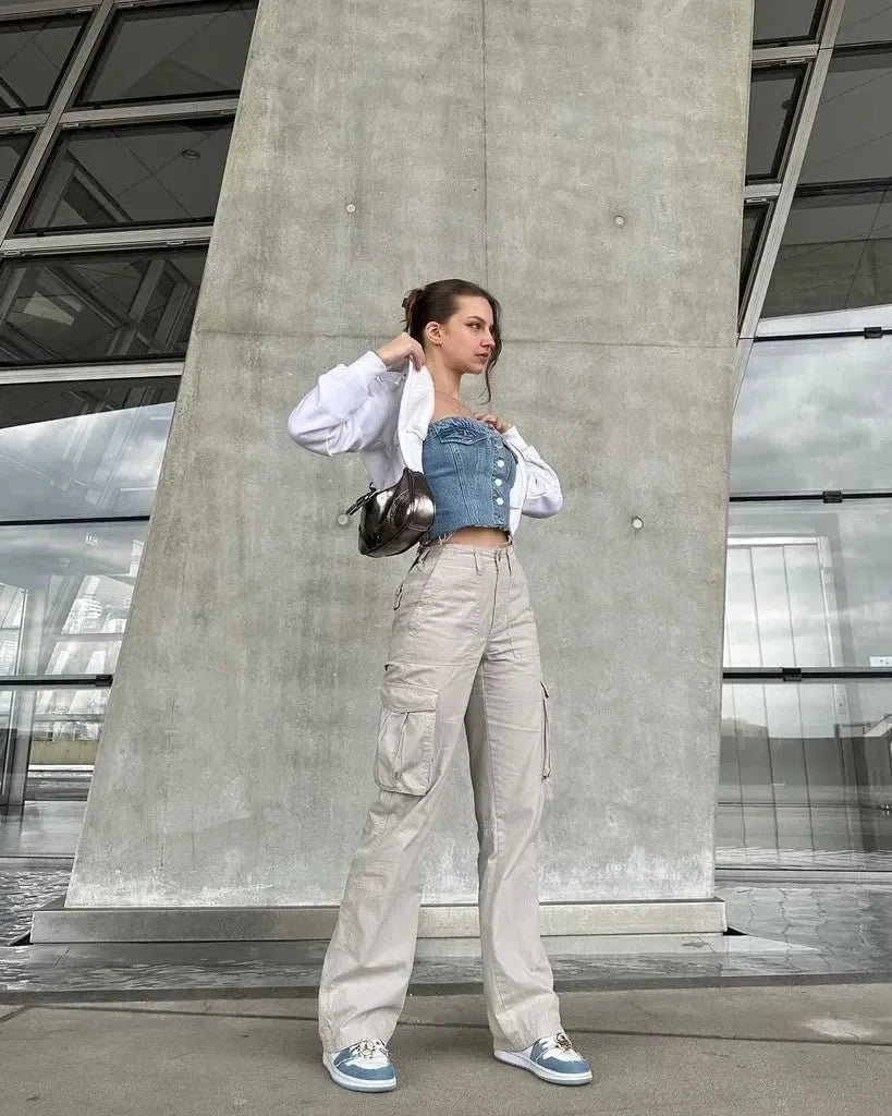 Frankie Adjustable Straight-Leg Cargo Pants