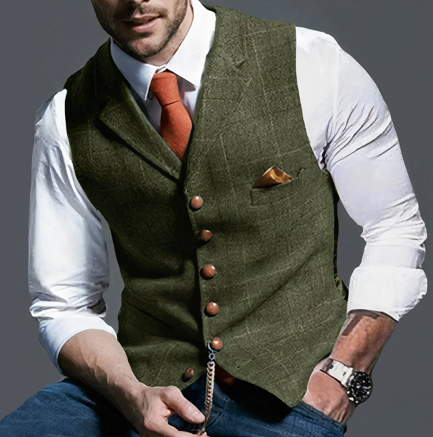 Alex Elegant light plaid vest