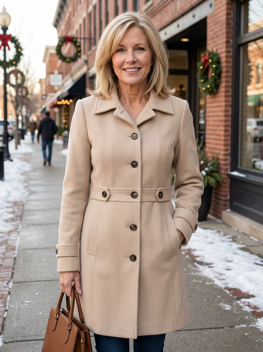 Irene Elegant Wool-Blend Coat