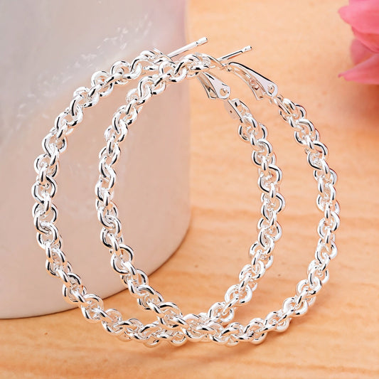 Sarah Vintage Silver Chain Earrings