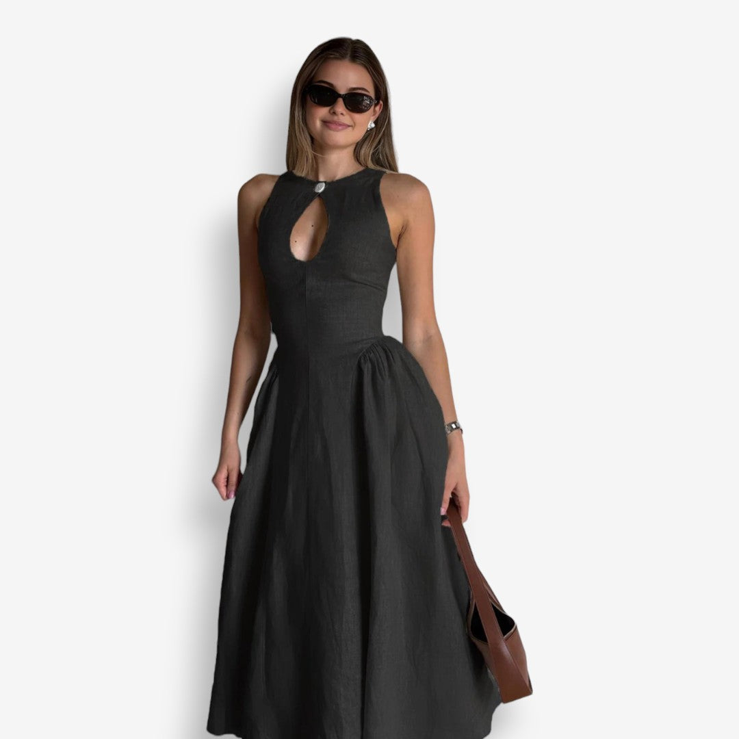 Giulia Linen Dress with 2 handy pockets