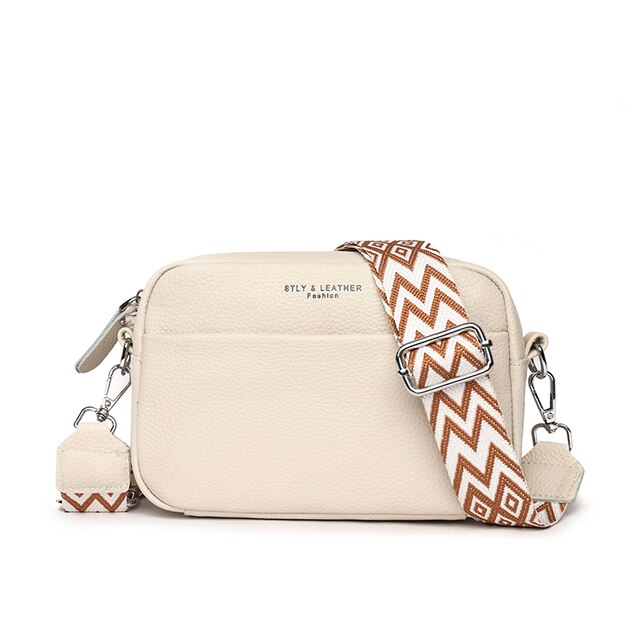 Nadia - Leather shoulder bag for women 1+1 FREE
