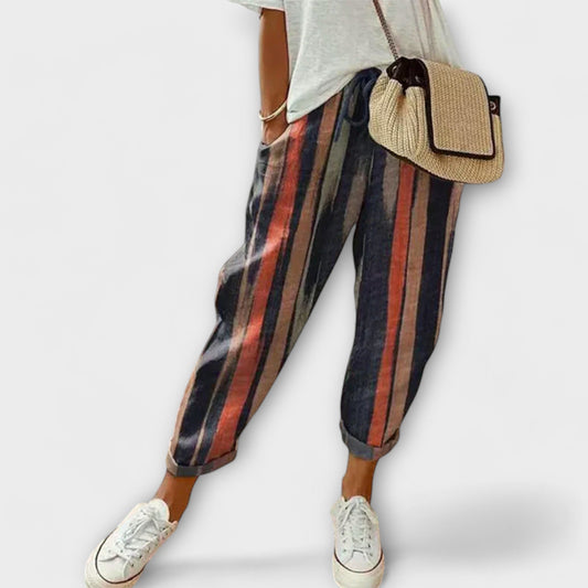 Aria Comfortable Cotton-Linen Trousers