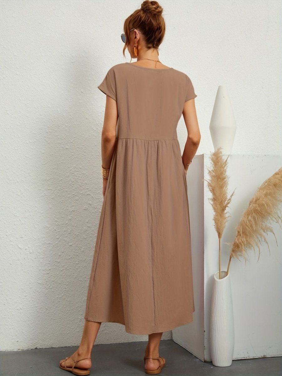 Cassandra Elegant Round Neck Dress