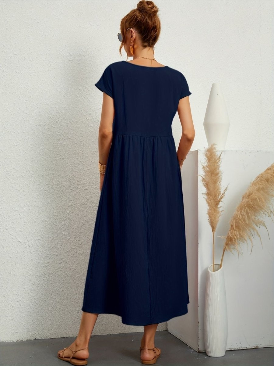 Cassandra Elegant Round Neck Dress