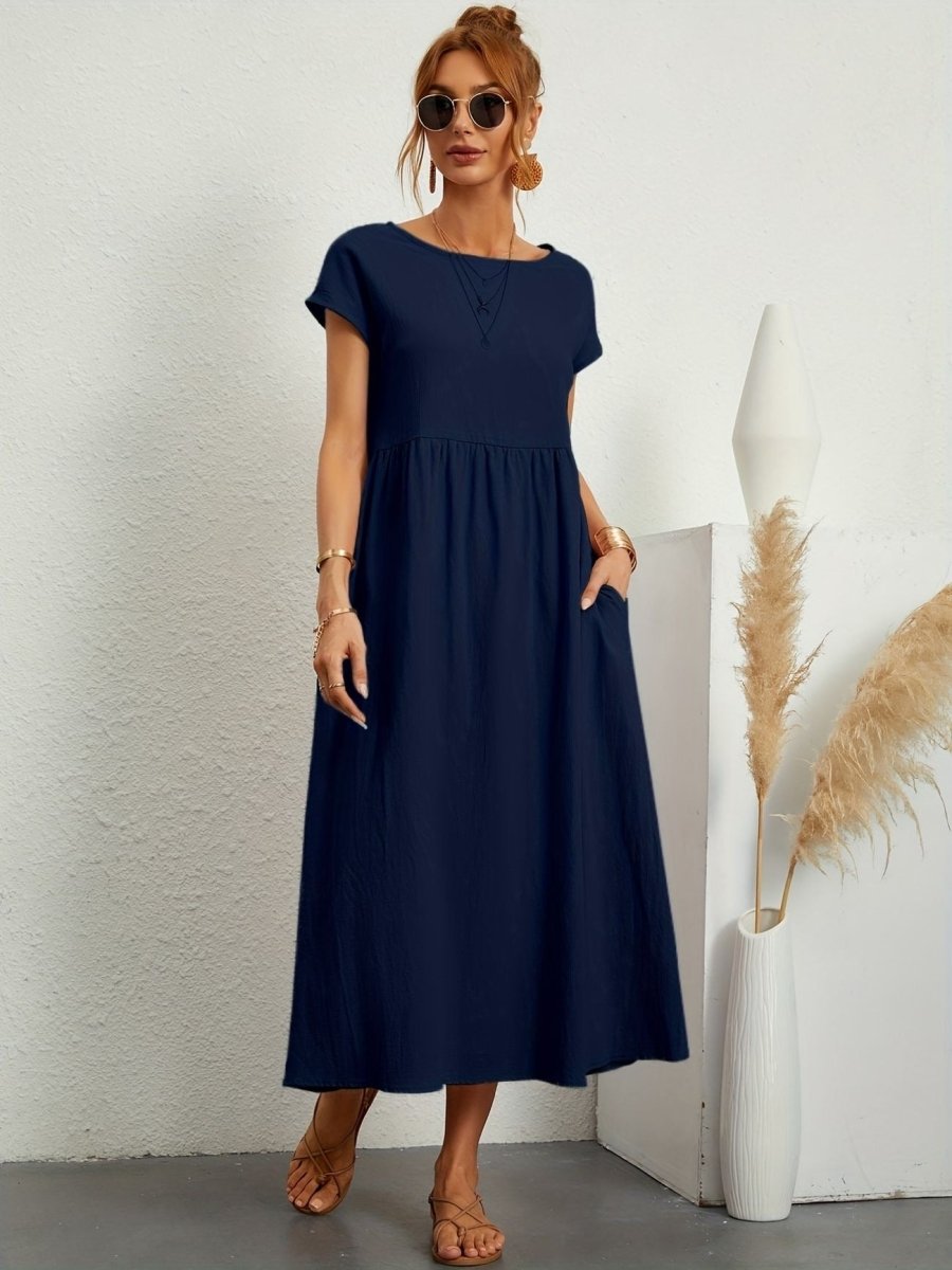 Cassandra Elegant Round Neck Dress