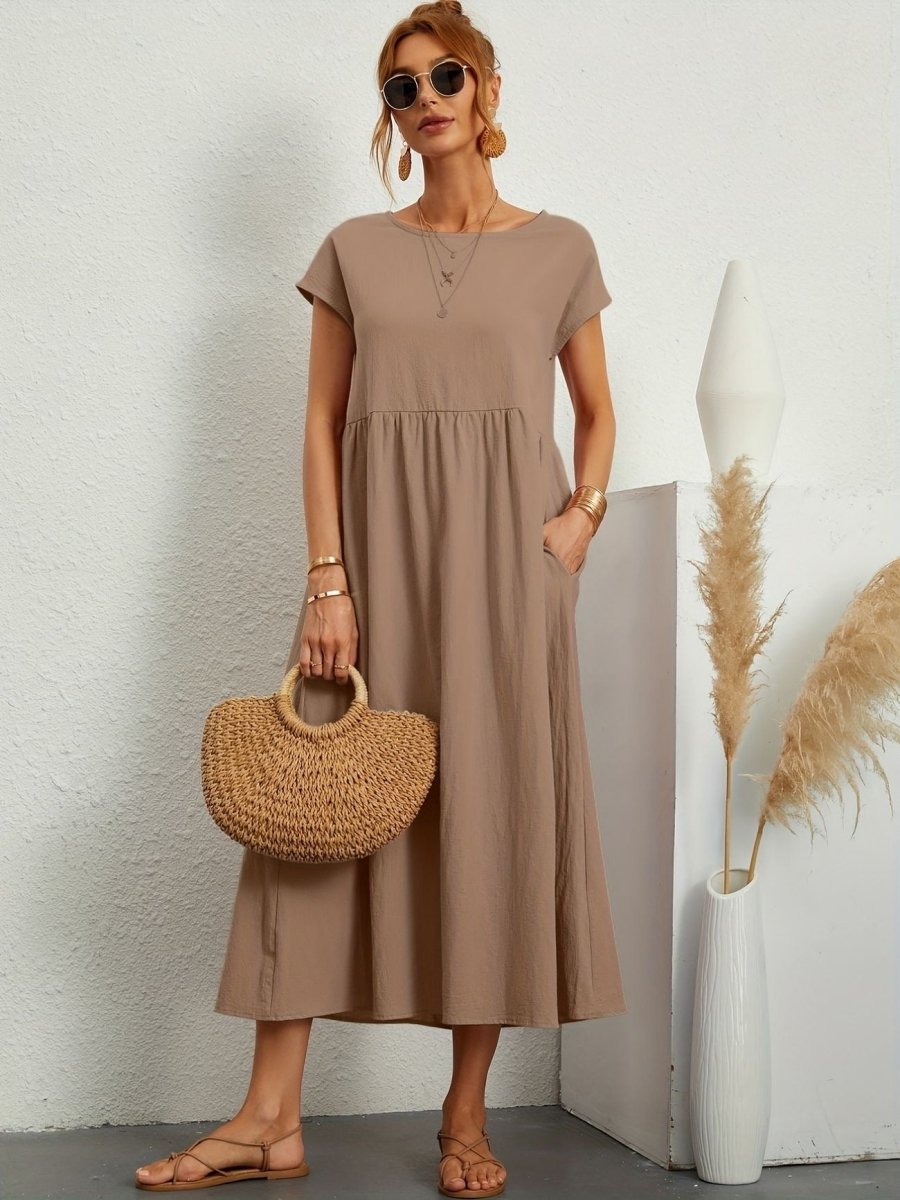 Cassandra Elegant Round Neck Dress