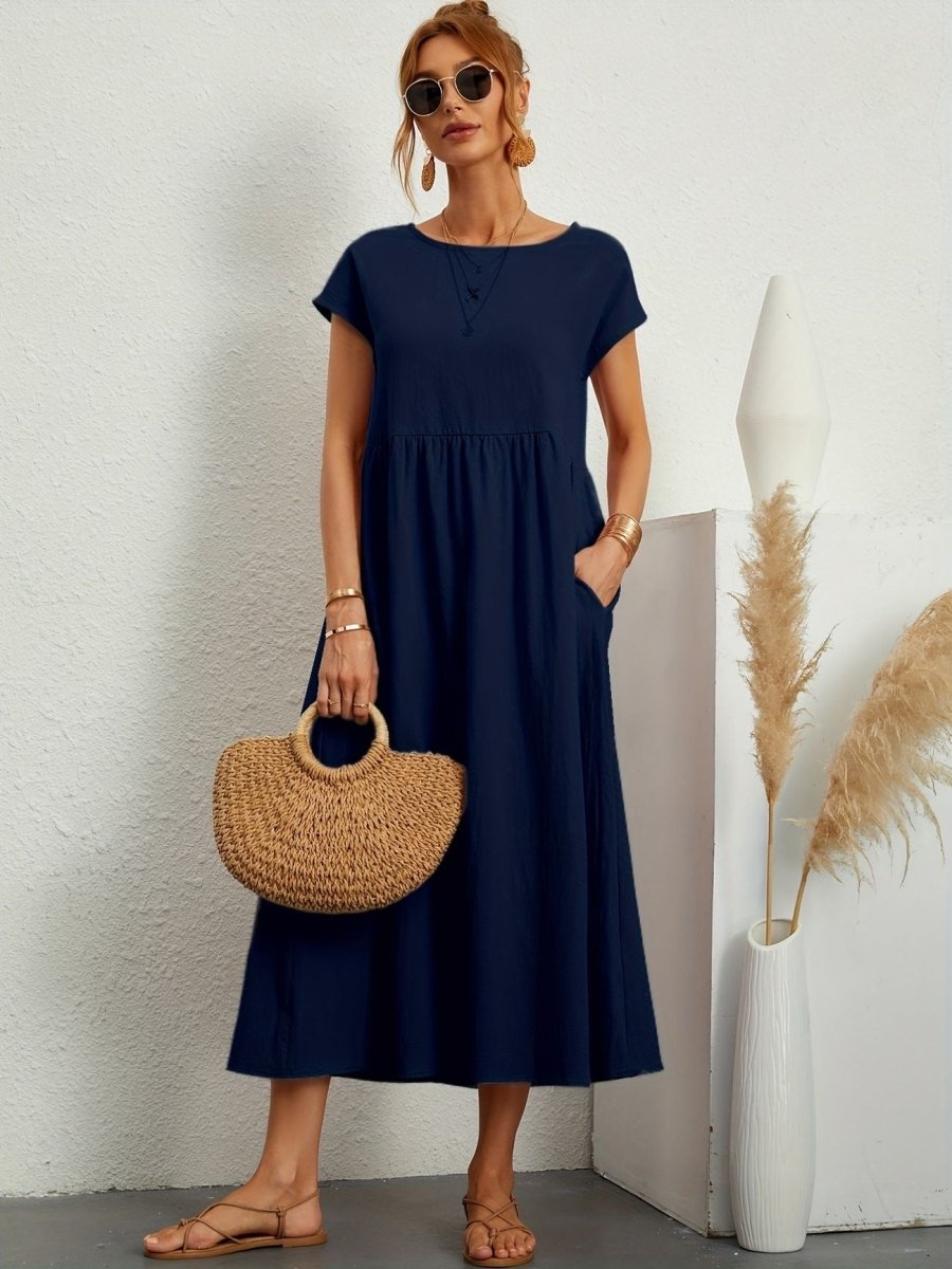 Cassandra Elegant Round Neck Dress
