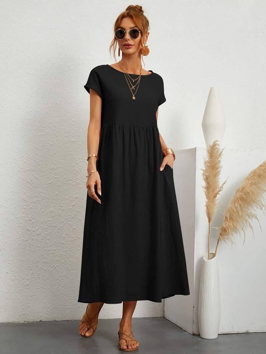 Cassandra Elegant Round Neck Dress