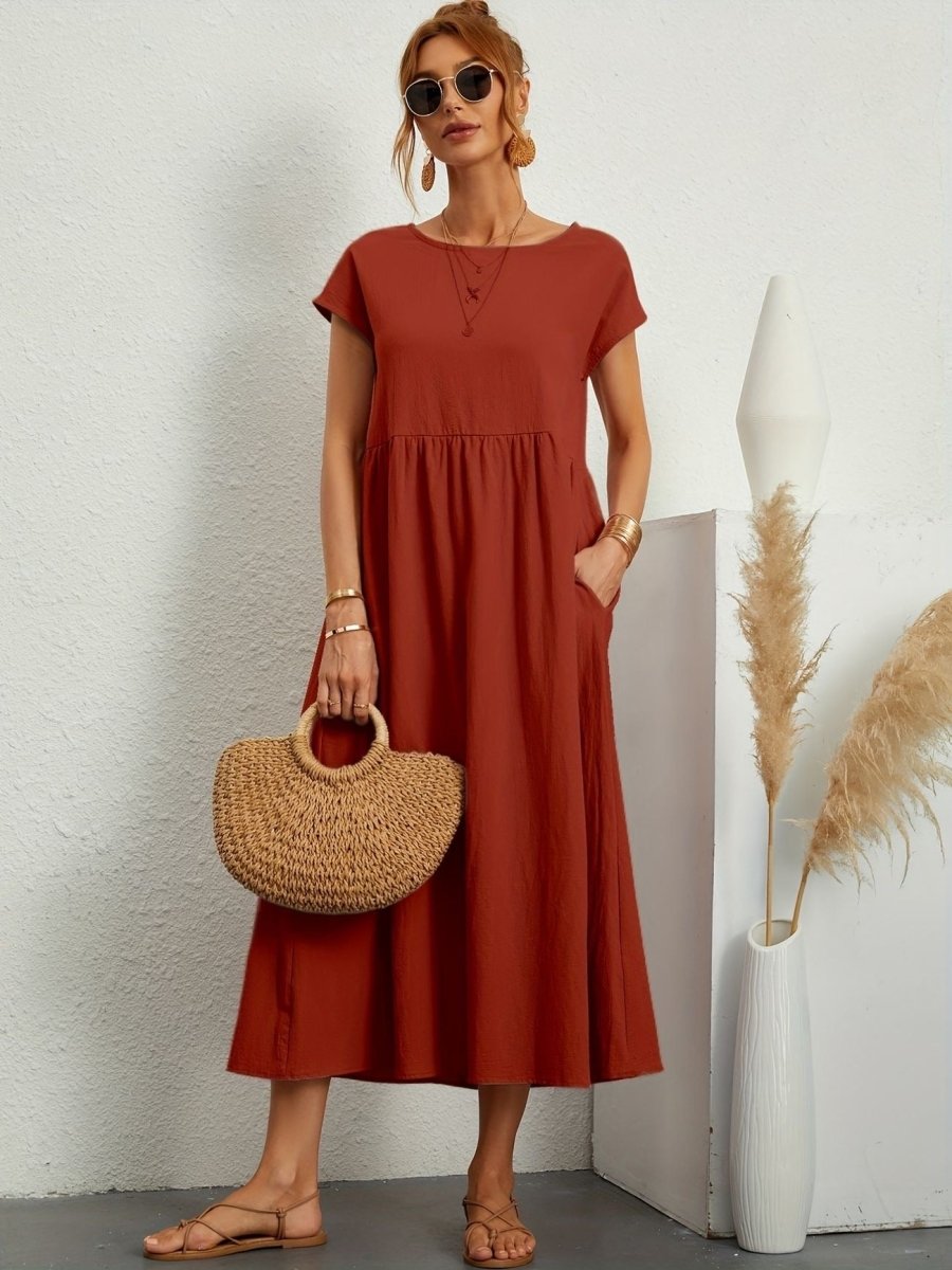Cassandra Elegant Round Neck Dress