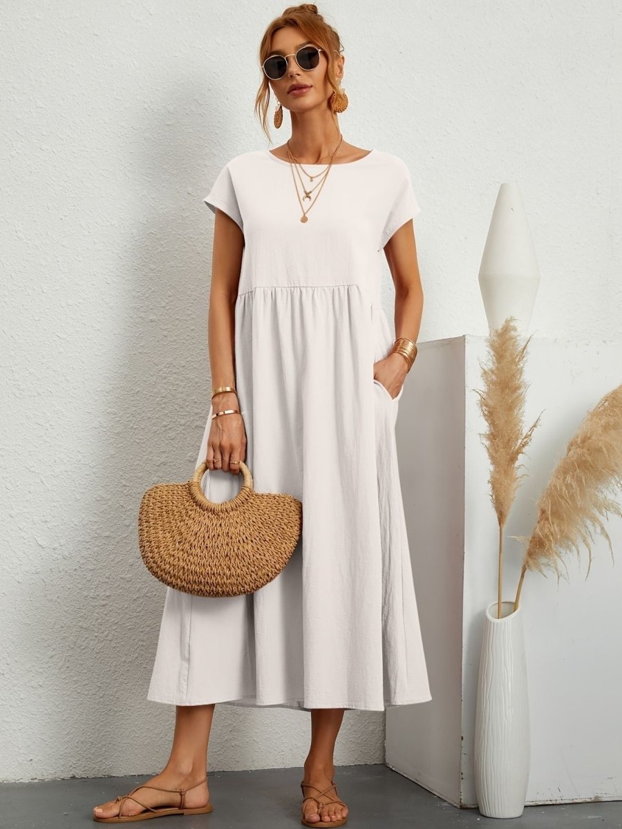 Cassandra Elegant Round Neck Dress