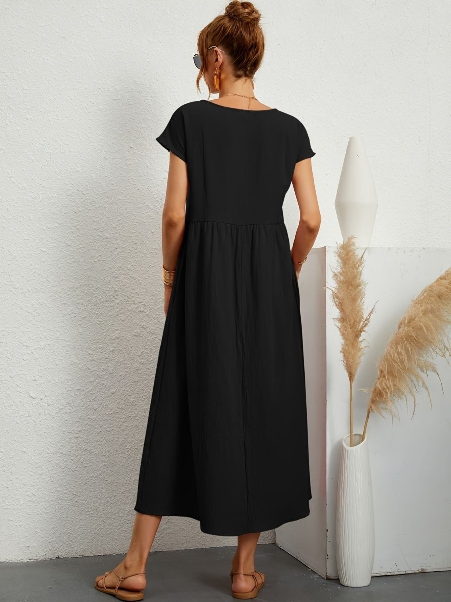 Cassandra Elegant Round Neck Dress
