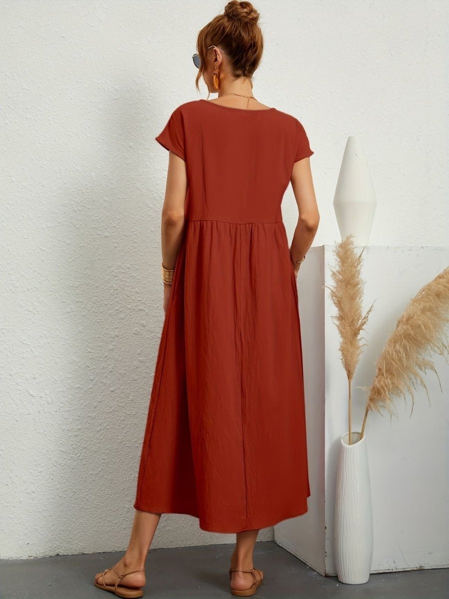 Cassandra Elegant Round Neck Dress