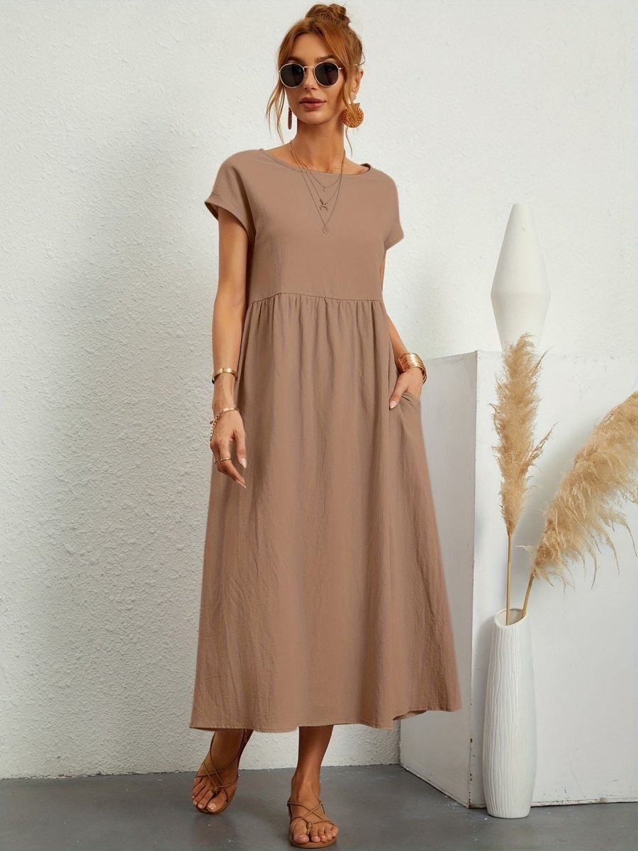 Cassandra Elegant Round Neck Dress
