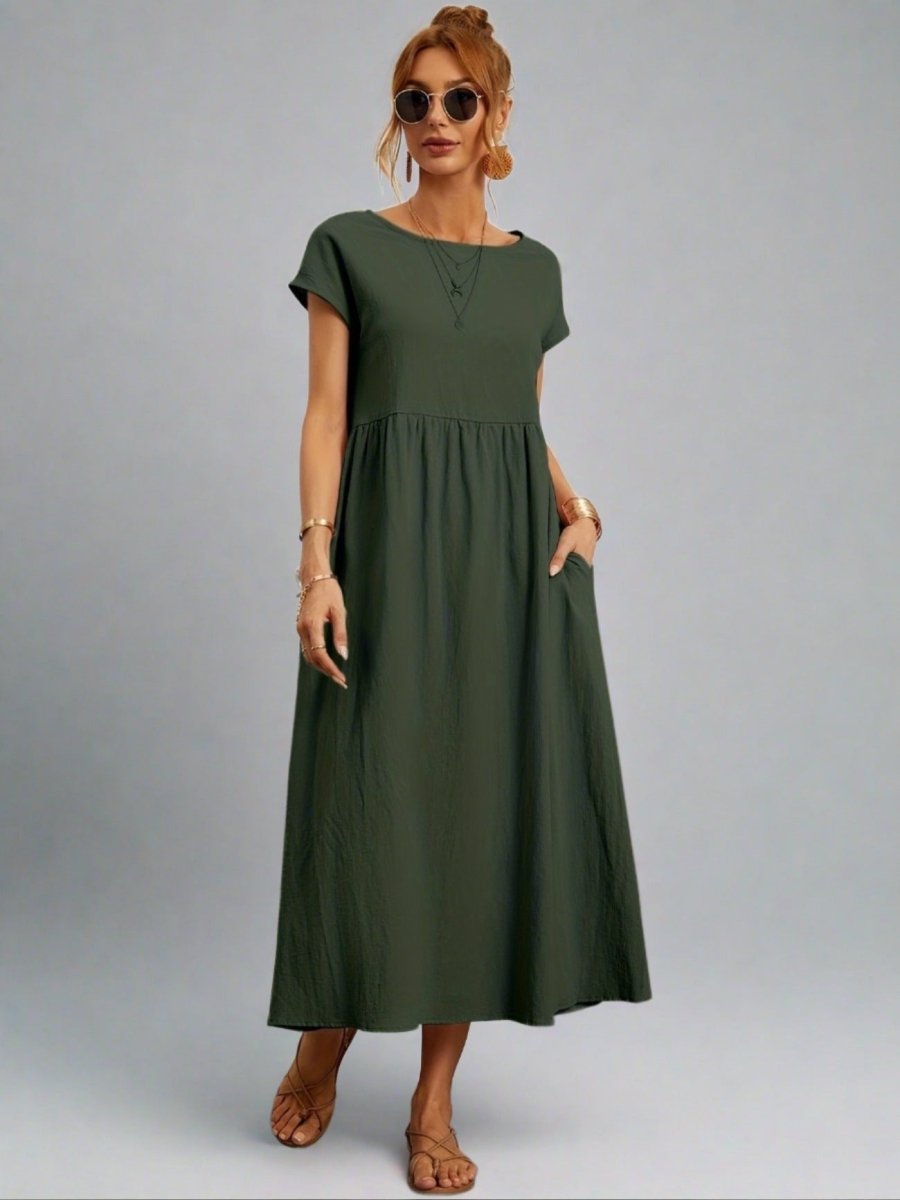 Cassandra Elegant Round Neck Dress
