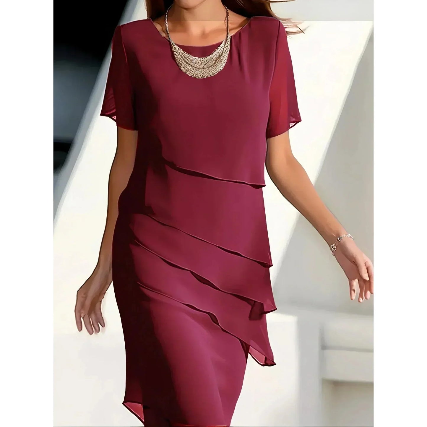 Nabila Flowy Tummy Covering Dress