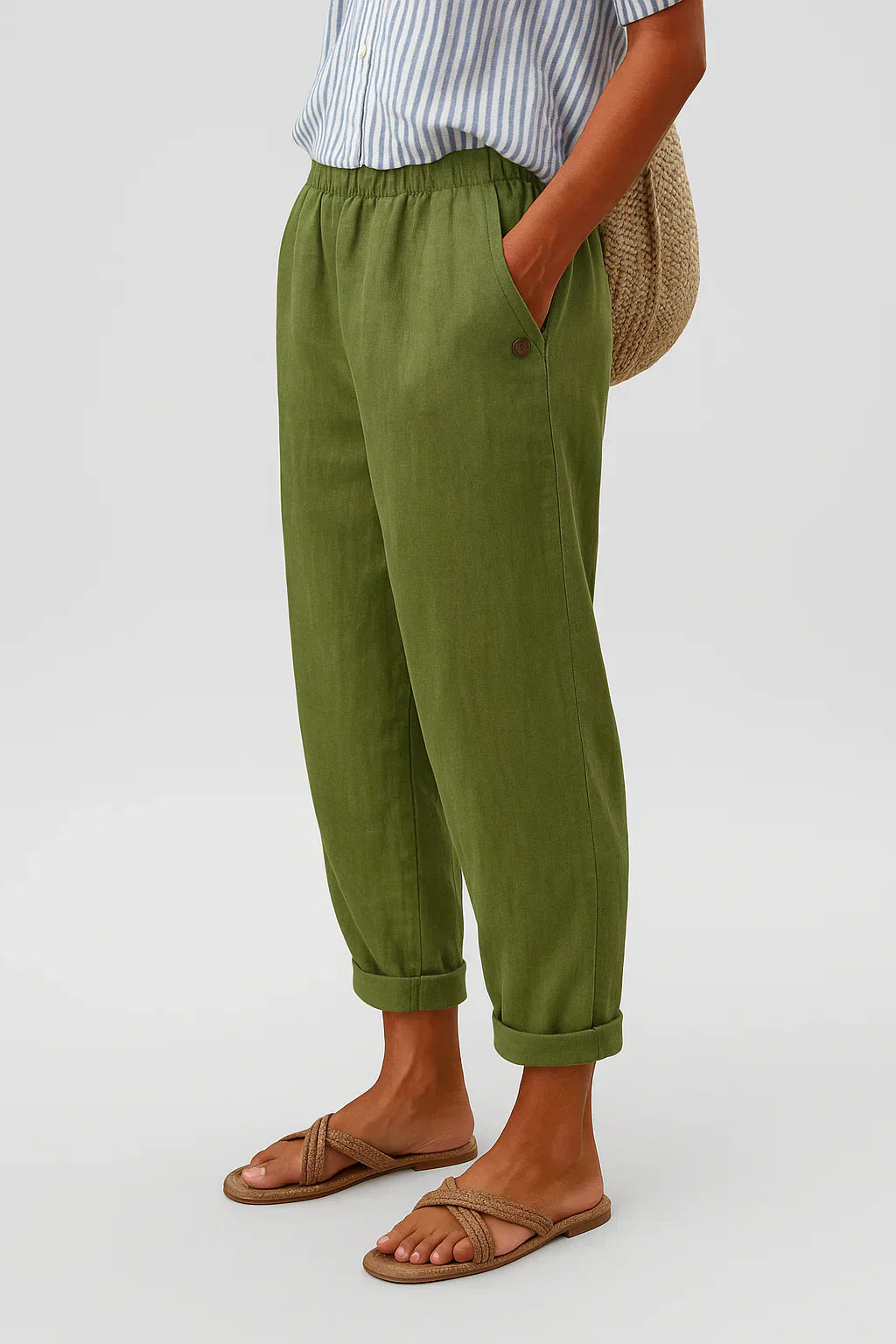 Harper Timeless Linen-Cotton Trousers