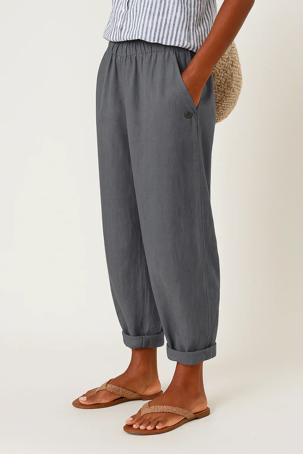Harper Timeless Linen-Cotton Trousers
