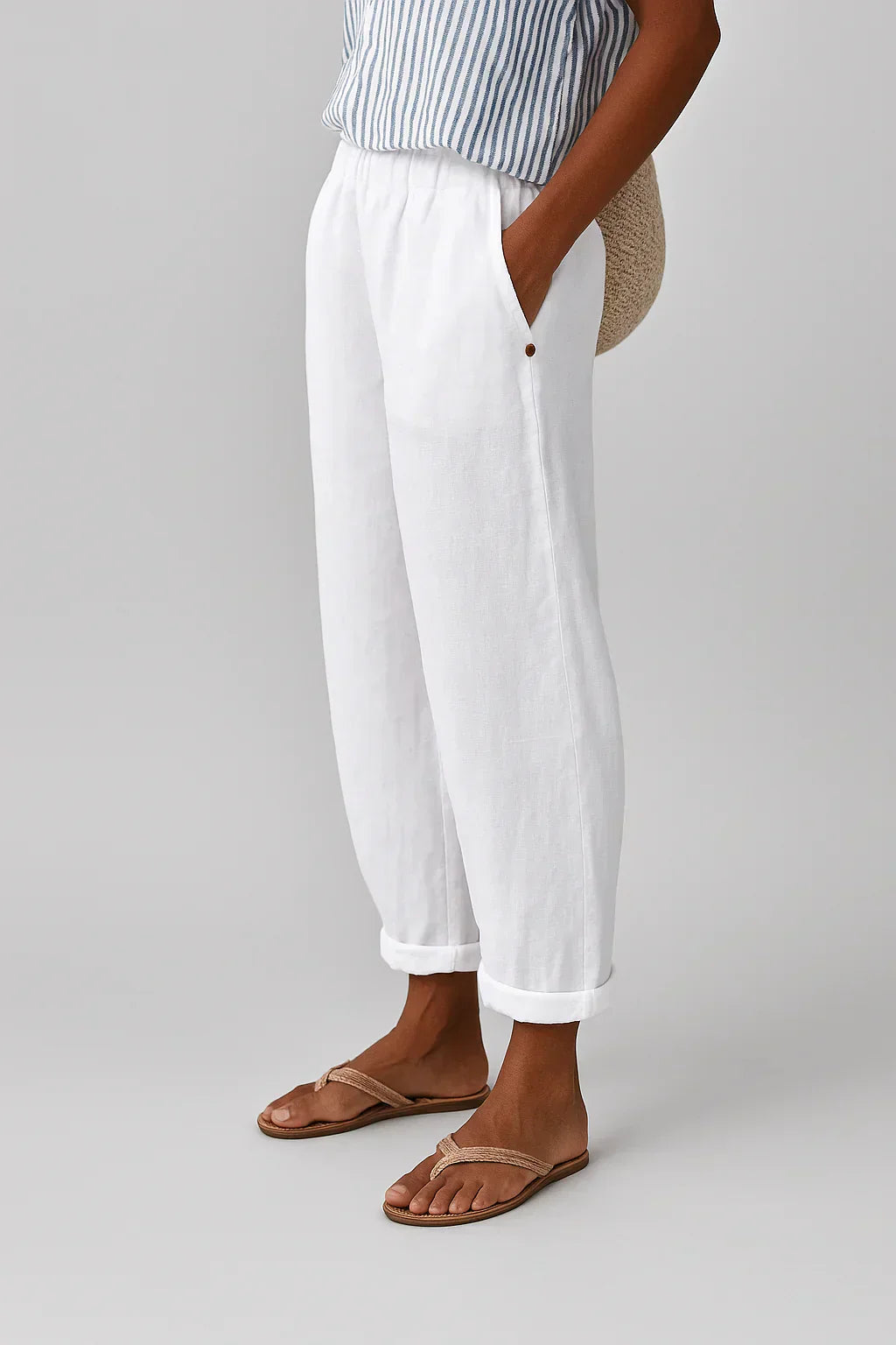Harper Timeless Linen-Cotton Trousers