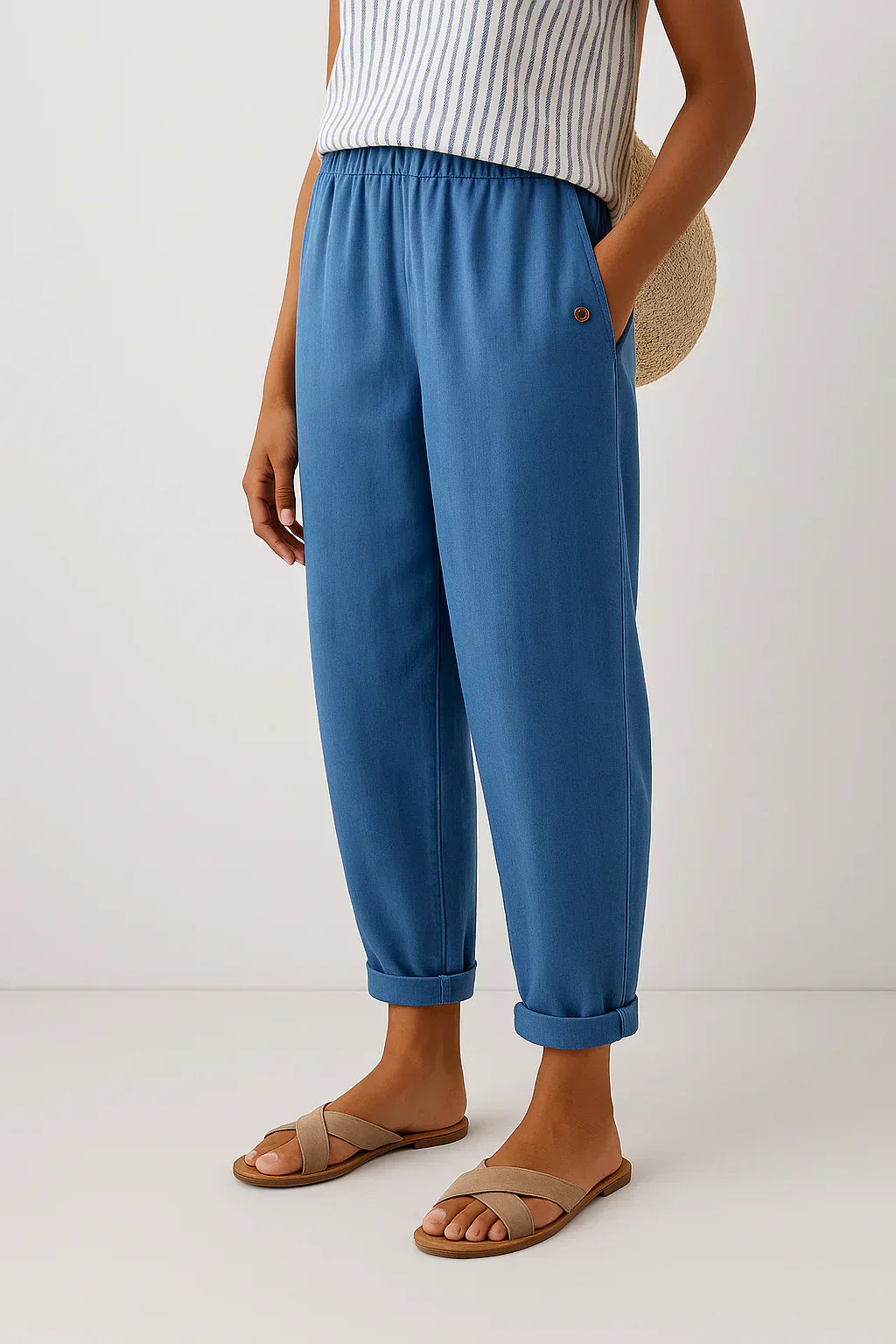 Harper Timeless Linen-Cotton Trousers