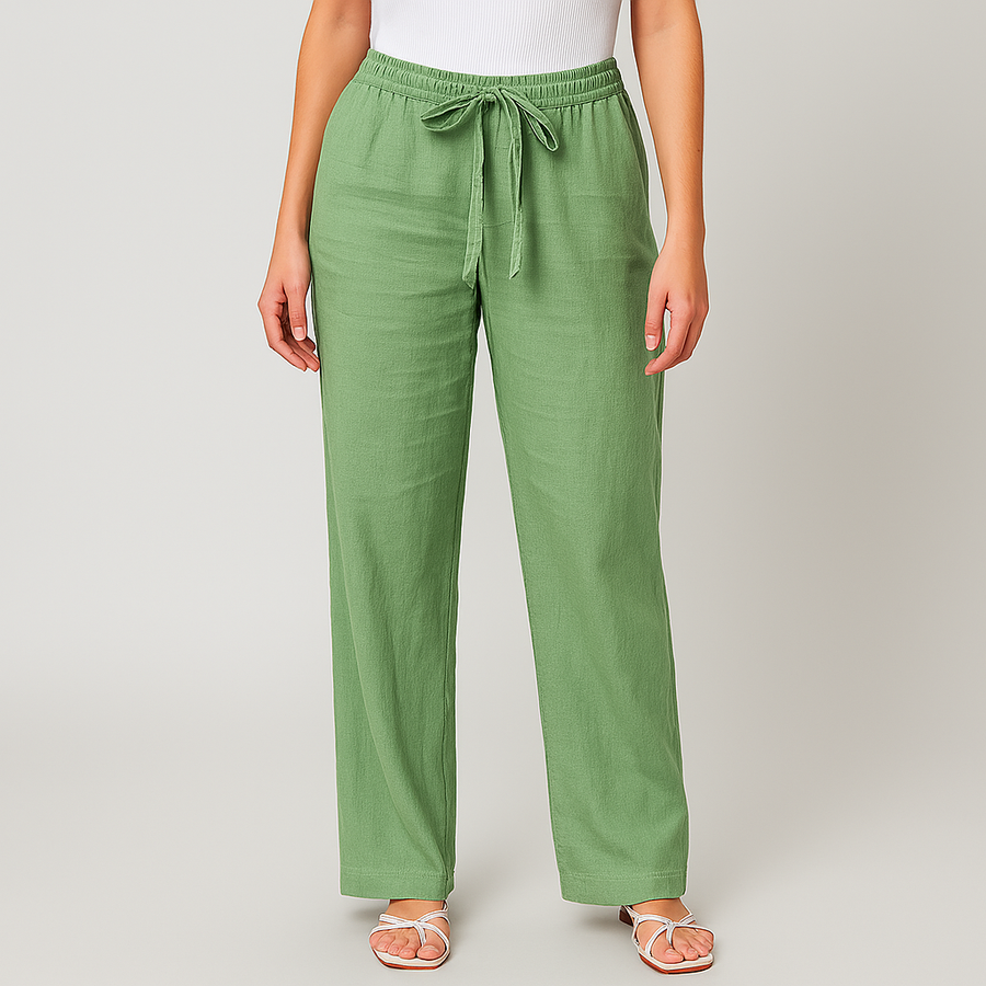 Sienna Elegant Tie Waist Linen Pants