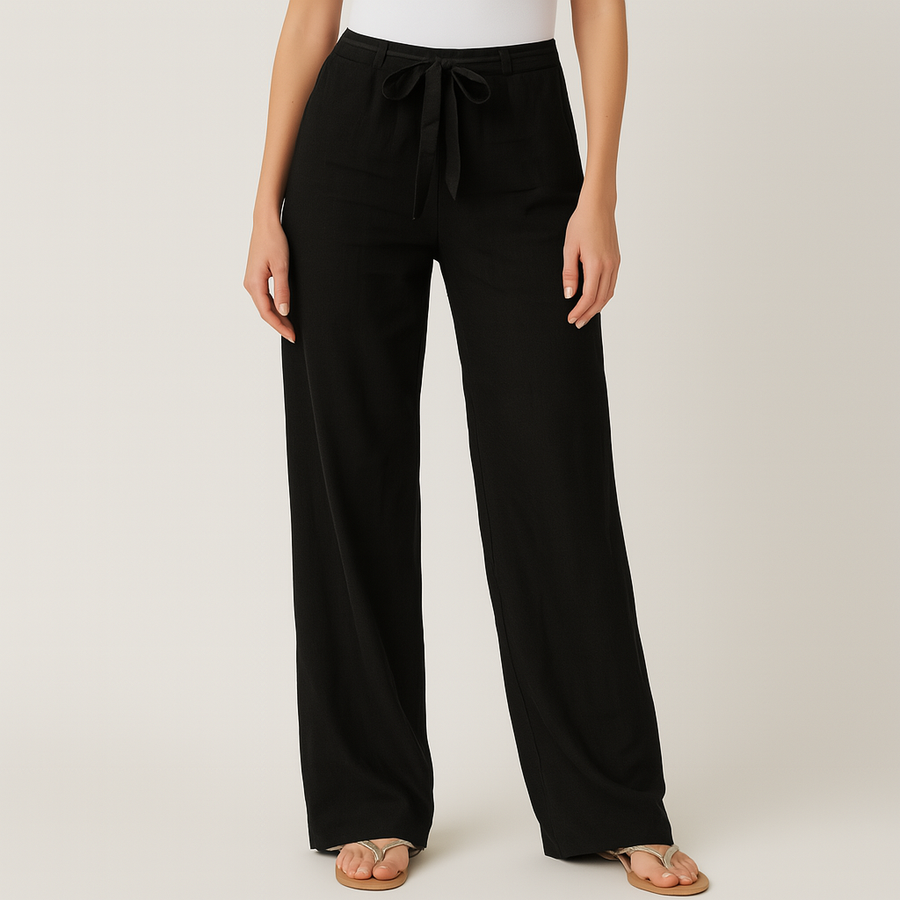 Sienna Elegant Tie Waist Linen Pants