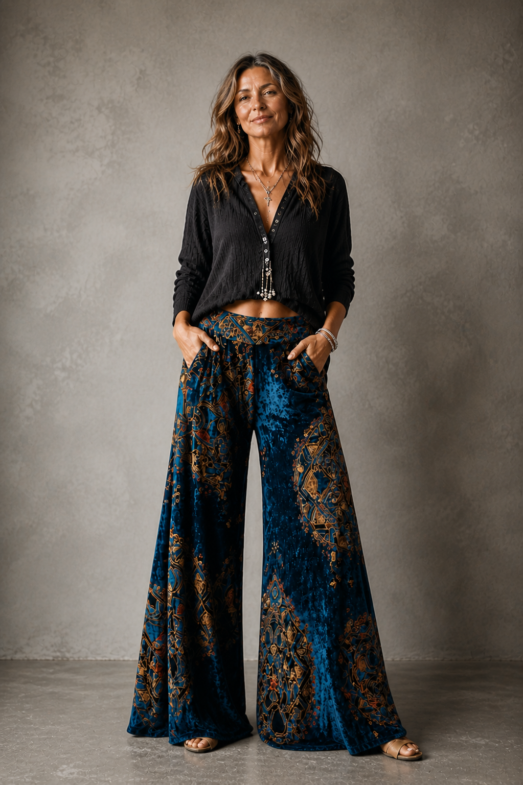 Lucy Boho Wide-Leg Pants