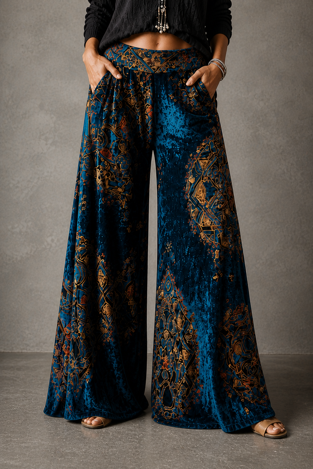 Lucy Boho Wide-Leg Pants