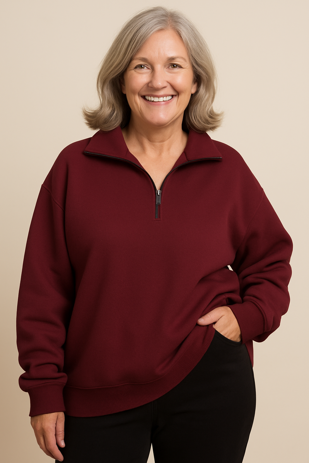 Estelle Quarter-Zip Knit Pullover