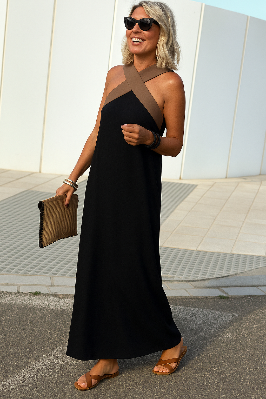 Ruby Breathable Crossed Maxi Dress