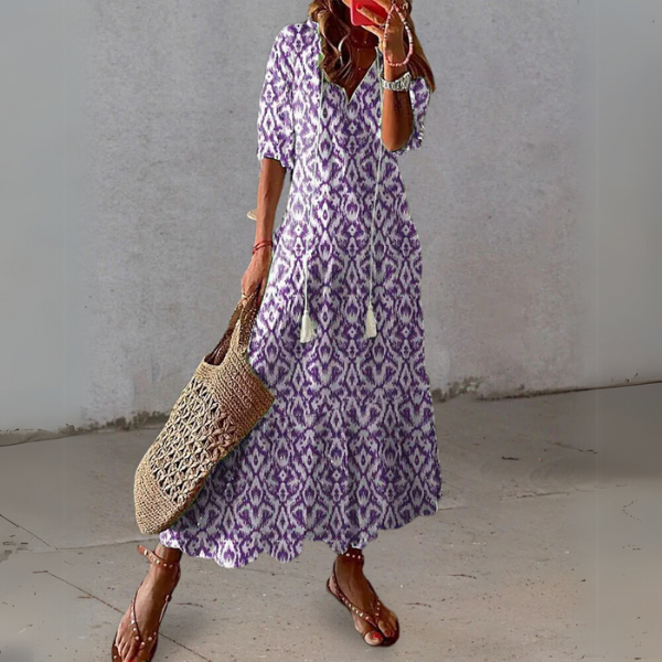 Paisley Chic Boho Midi Dress