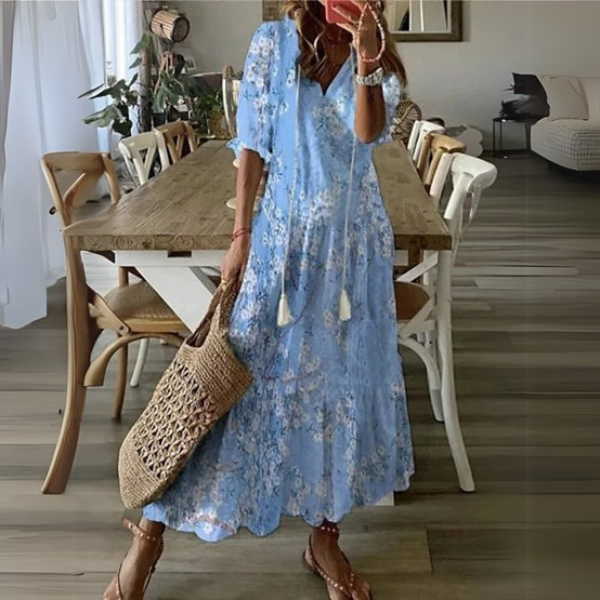Paisley Chic Boho Midi Dress