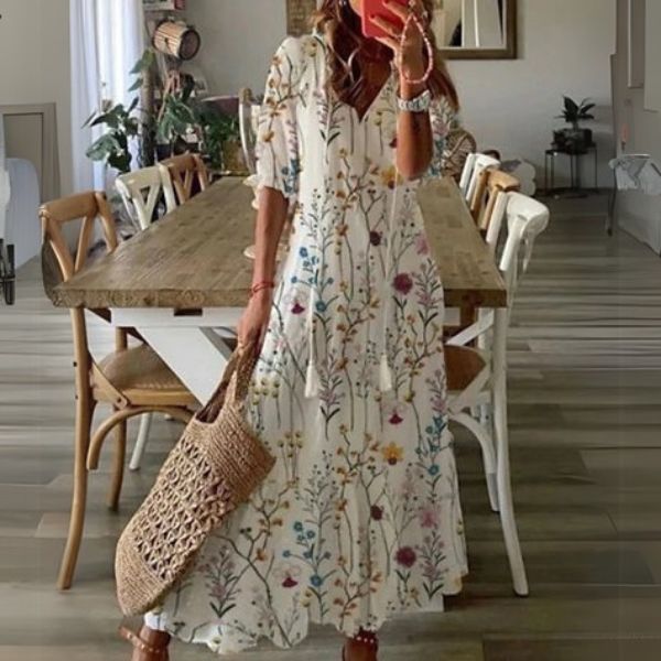 Paisley Chic Boho Midi Dress