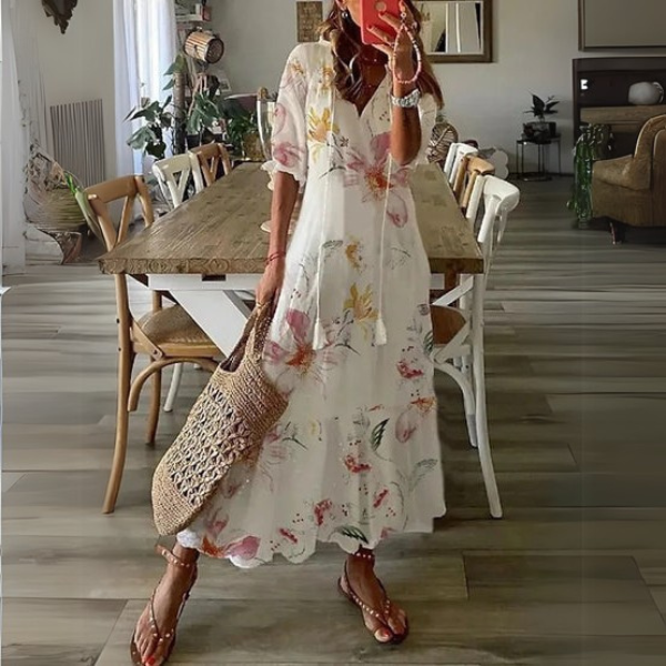 Paisley Chic Boho Midi Dress