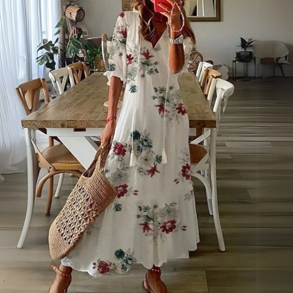 Paisley Chic Boho Midi Dress
