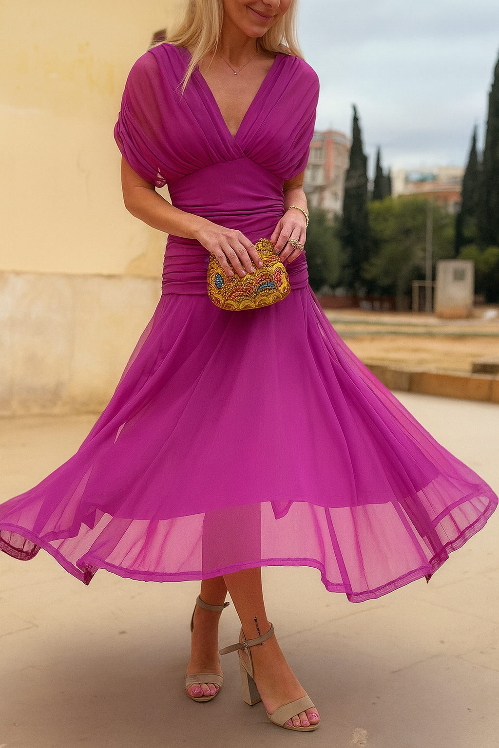 Orianna Elegant Mesh Dress