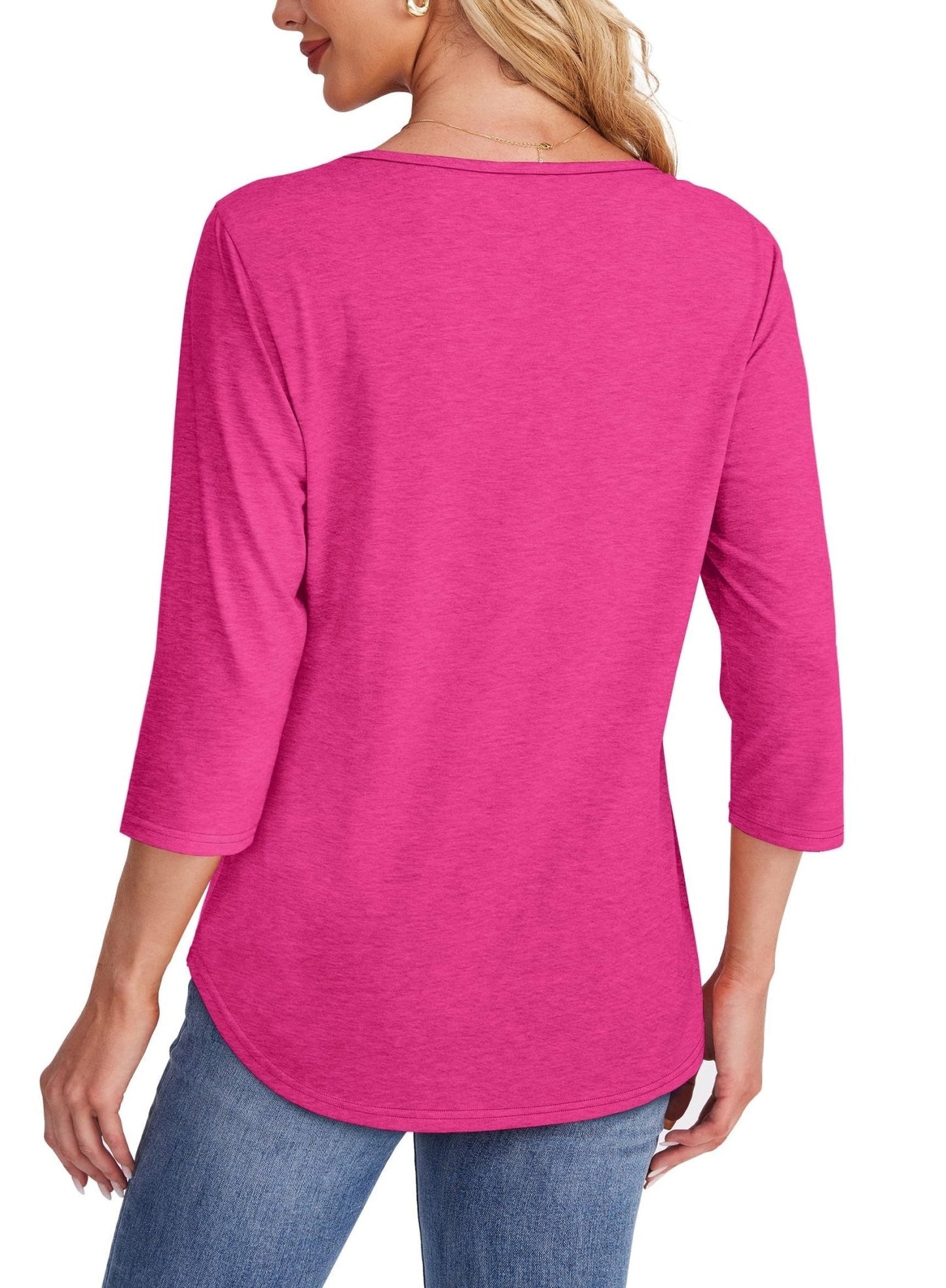 Moana Pleated 3/4 Sleeve Top