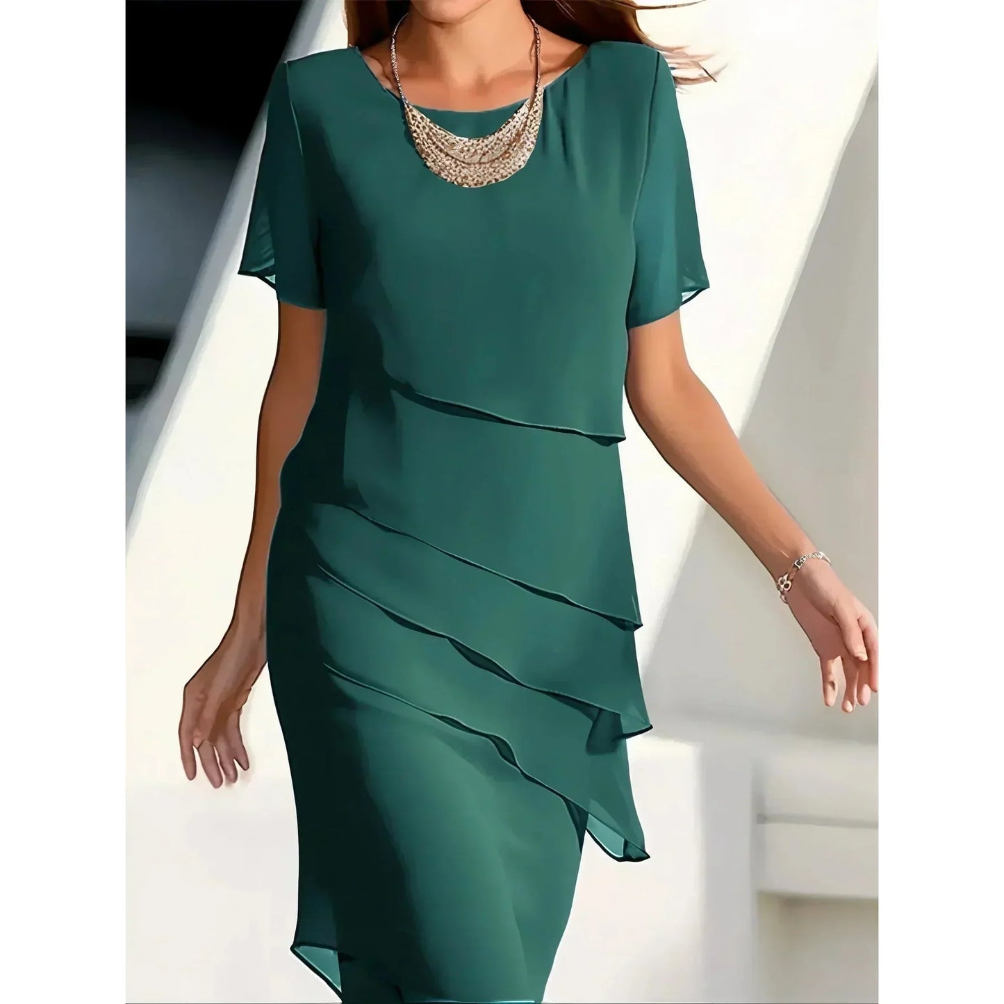 Nabila Flowy Tummy Covering Dress